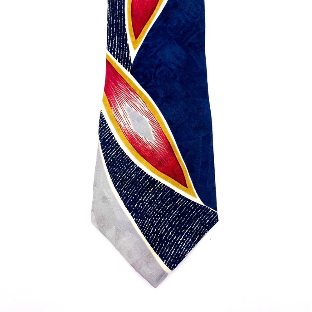Bugatti Tie Silk Multi-Color Abstract Pattern - Picture 3 of 3